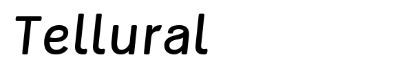 Tellural font preview